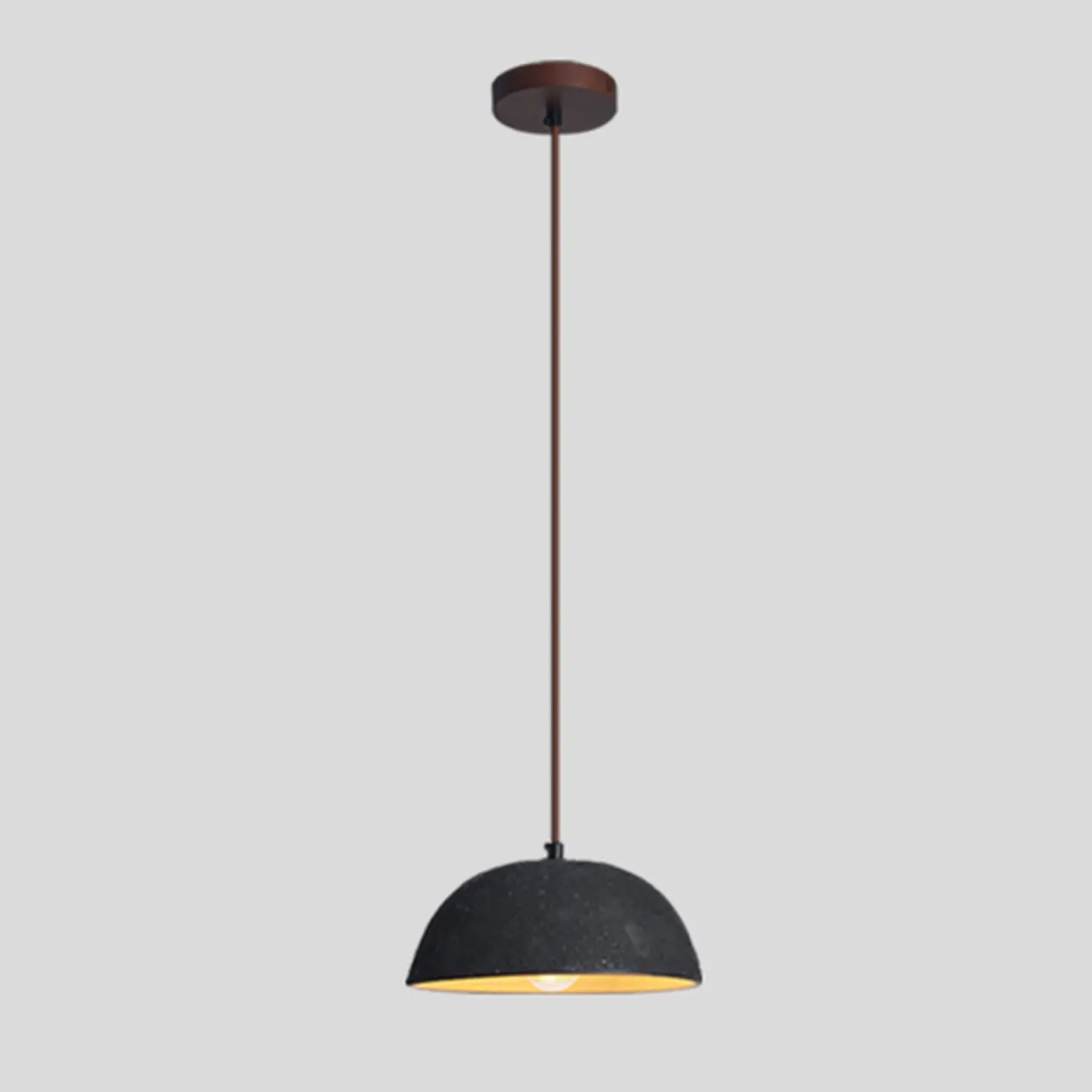 Modern Ceramic Black Bowl Kitchen Pendant Light