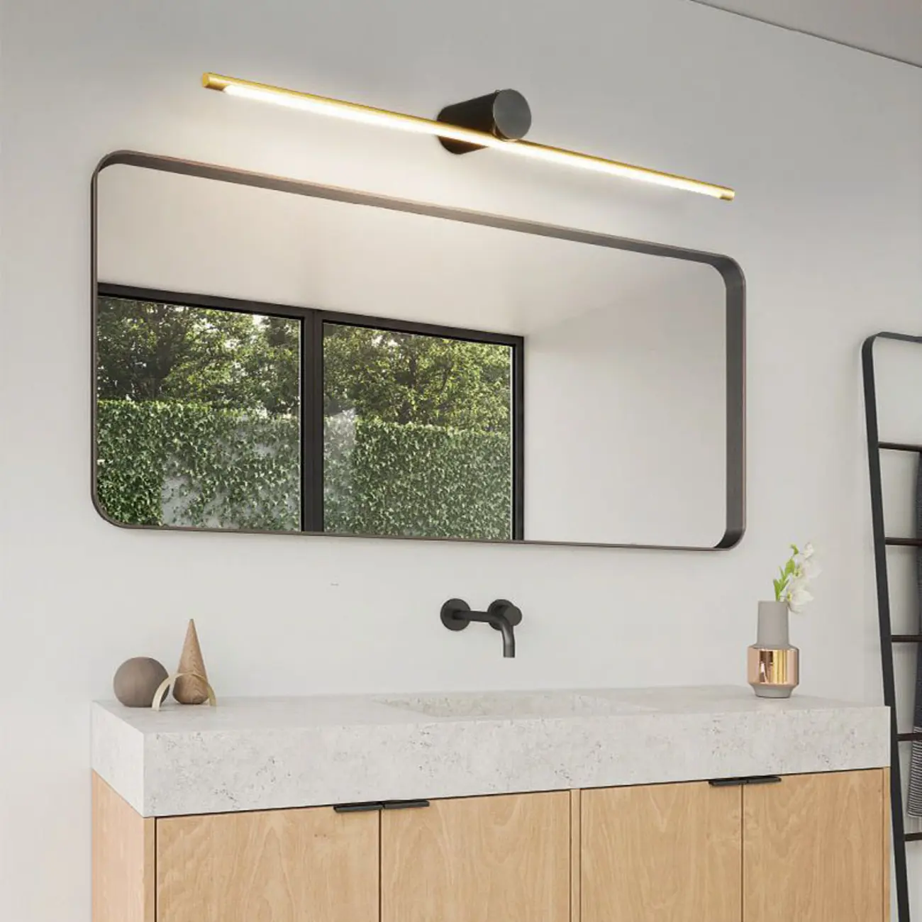 Modern Linear LED Bath Vanity Light with Dimmable Design