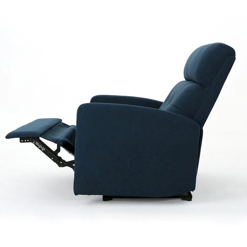 Modern Fabric Double Seat Recliner Chair with Plush Cushions by Christopher Knight Home