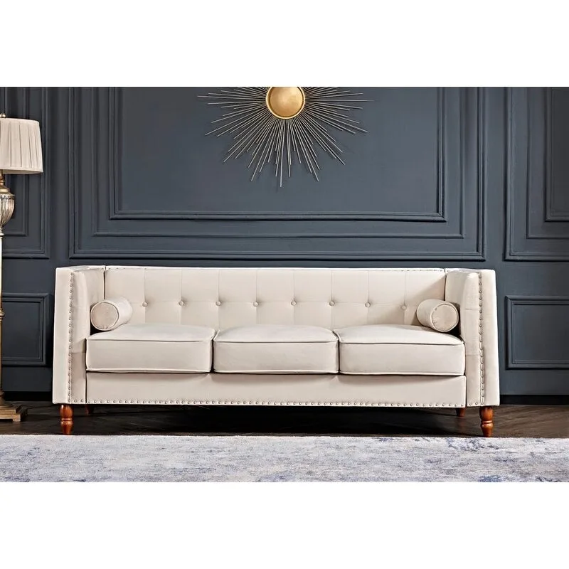 Kittleson 83 Velvet Square Arm Sofa