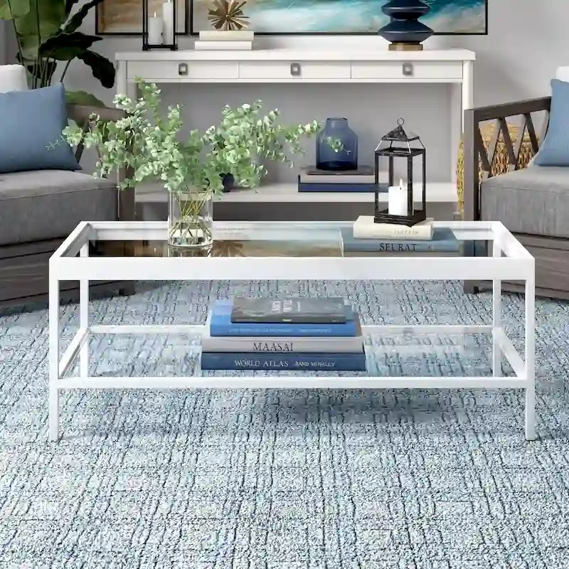 Metal and Glass Coffee Table