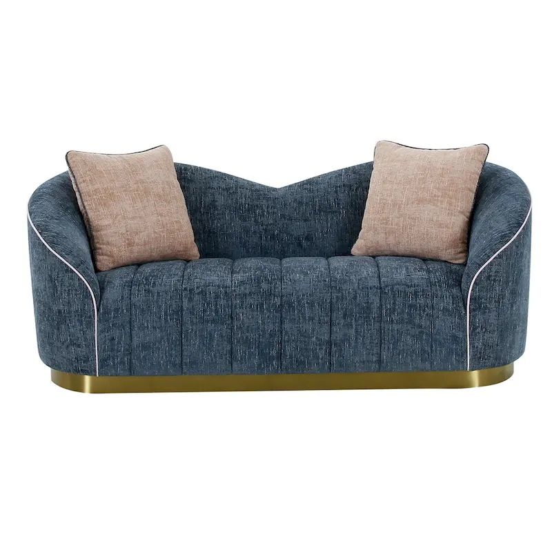 Modern Living Room Set Accent Armchair With Loveseat 4-Seater Sofa