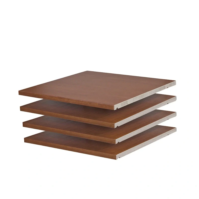 100% Solid Wood Set of 4 Small Shelves for Kyle Wardrobe Armoires