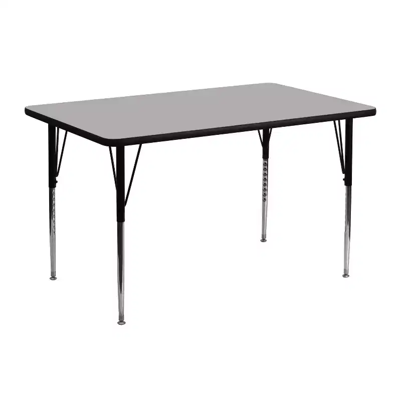 Flash Furniture 24''W x 48''L Rectangular Thermal Laminate Activity Table - Standard Height Adjustable Legs