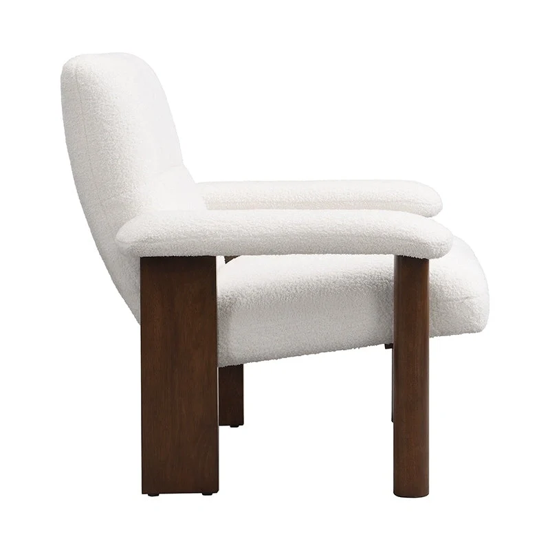Mid-Century Accent Chair with Ottoman