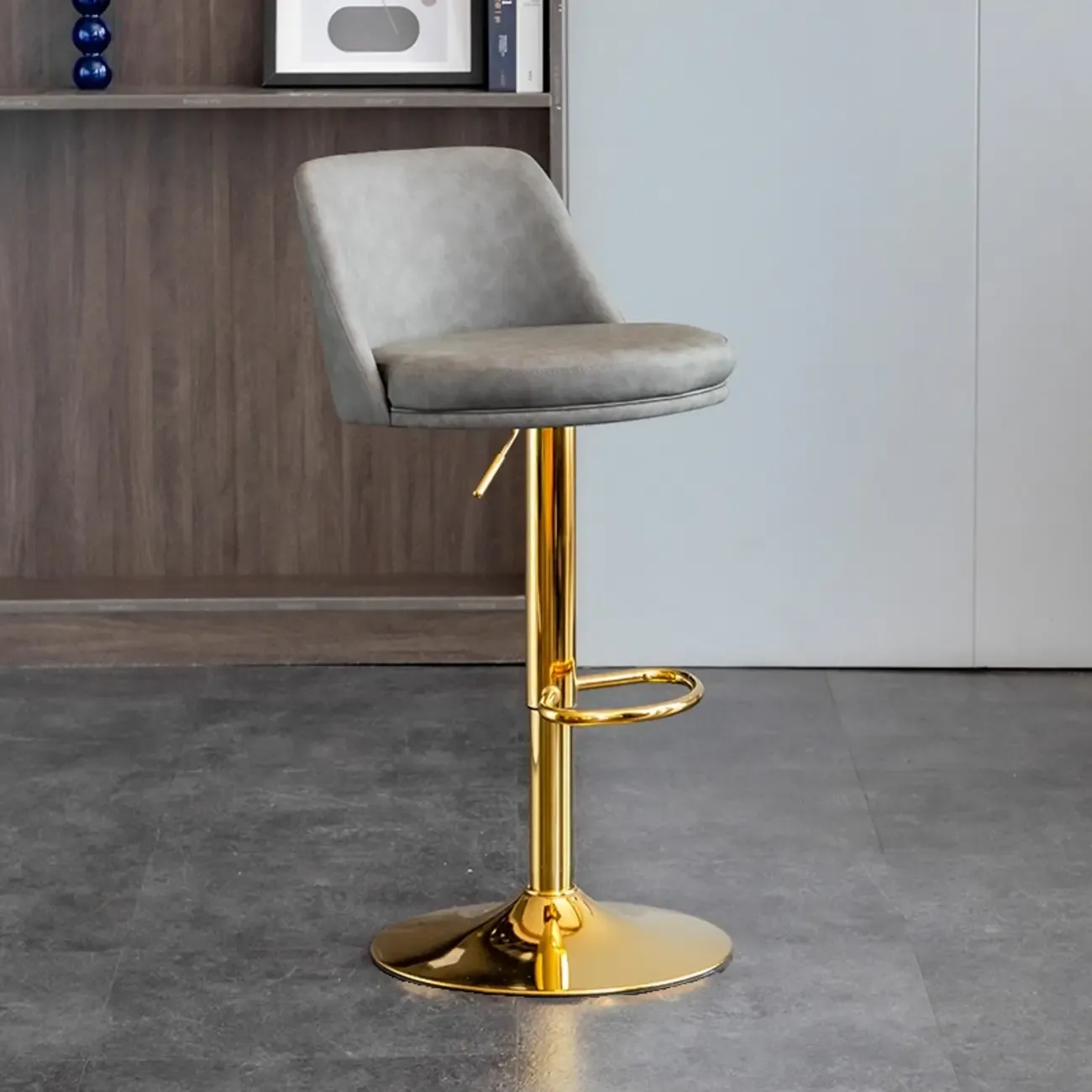 Adjustable Swivel Leather Modern Bar Stools