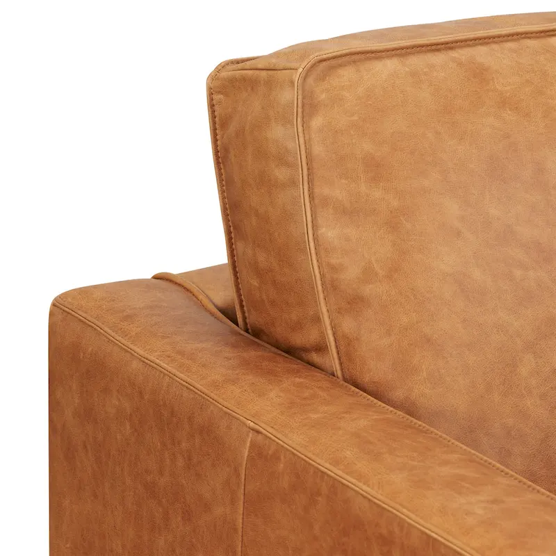 Poly & Bark Mateo Lounge Chair - Full Grain Genuine Italian Leather