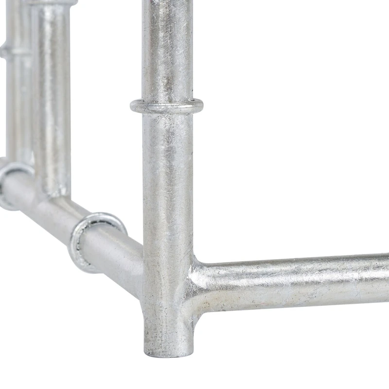 SAFAVIEH Treasures Dragojla Silver/ Glass Top Accent Table - 21.7 x 21.7 x 21.4 - 22Wx22Dx21H