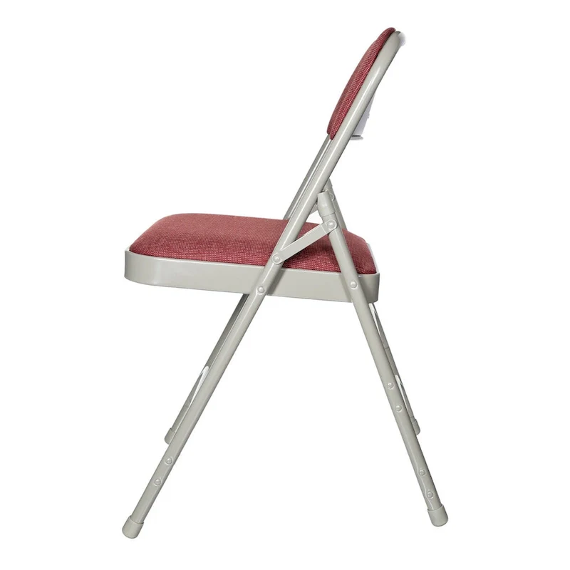 Hampden Furnishings Bernadine Collection Fabric Triple Brace Folding Chair, Pack of 4