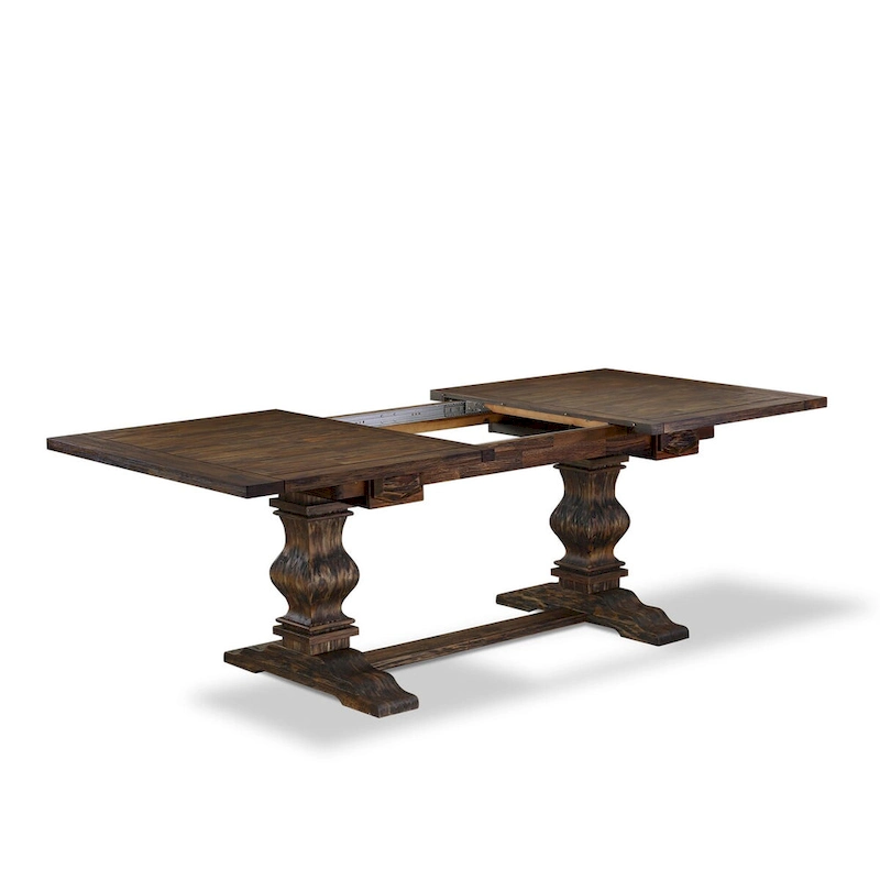 East West Furniture Dining Table Set Consists of a Rectangle Wooden Table and Parson Chairs, Jacobean (Pieces Options)