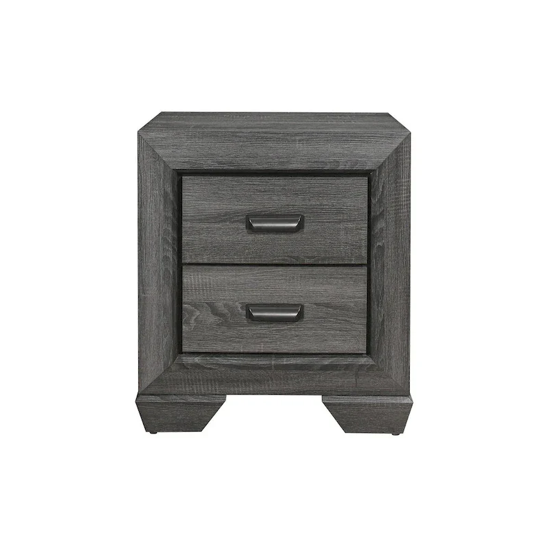 Valli 3 Piece Gray Modern Panel Bedroom Set