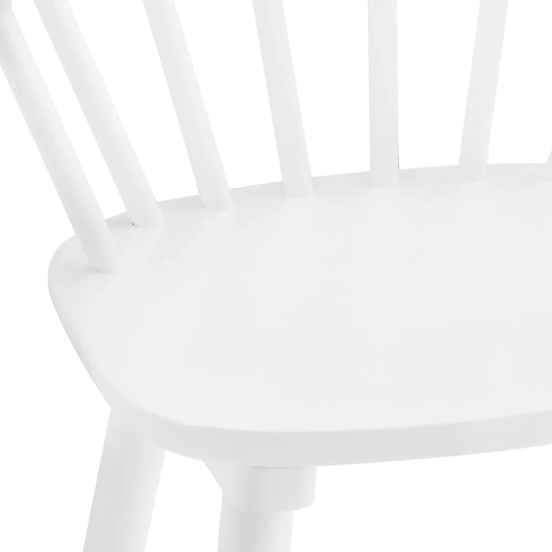 Modern Kitchen Wooden Spindle Back Armless Set of 4 Dining Chairs