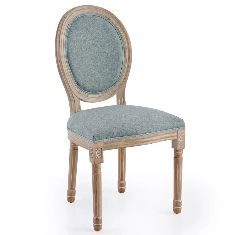 CO-Z King Louis XVI Upholstered Dining and Side Chairs, Set of 2