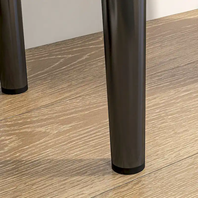 HOMCOM 39 End of Bed Bench, Upholstered Entryway Bench with Steel Legs, Bedroom Bench, Gray