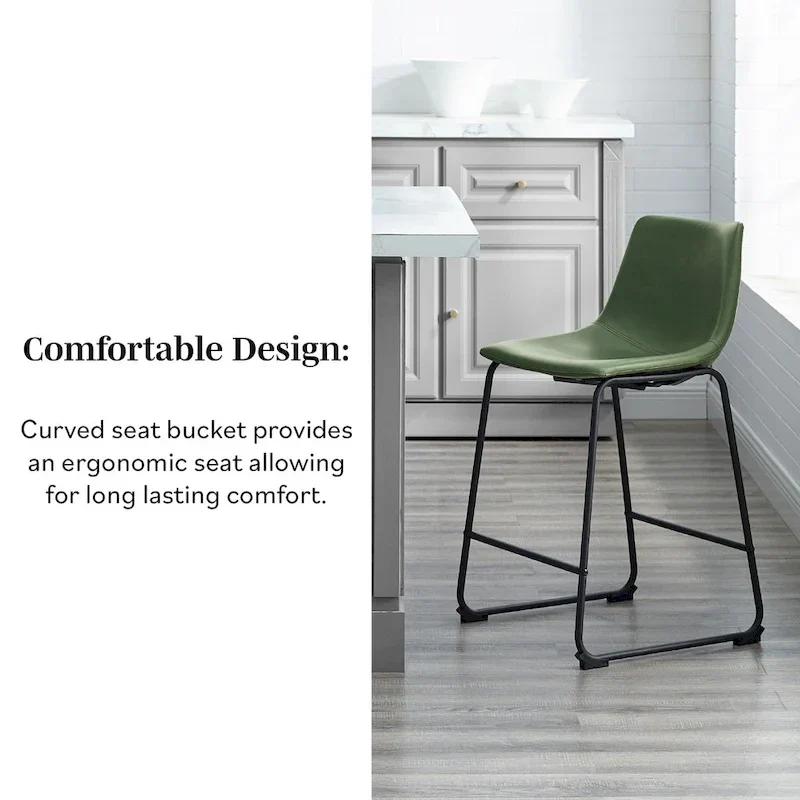26-inch Faux Leather Counter Stool