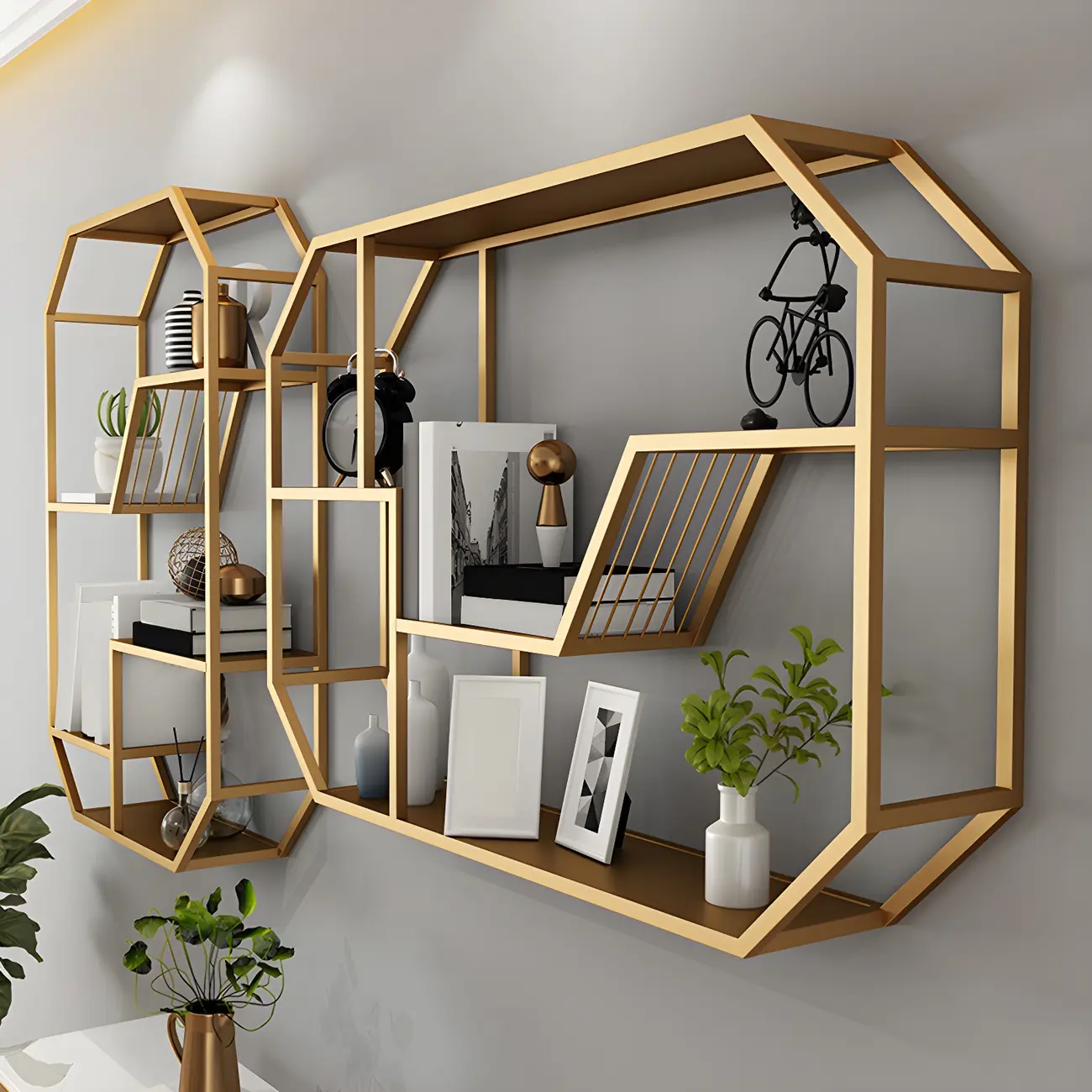 Simple Metal Black Wall-Mounted Wine Bottle Rack