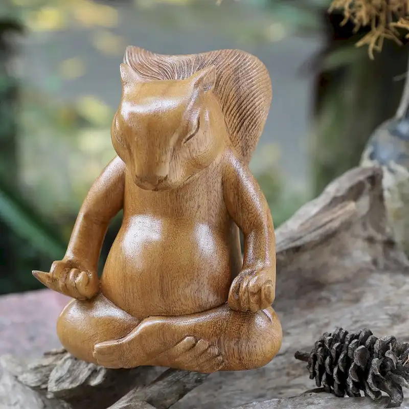 Novica Handmade Prudent Master Wood Statuette
