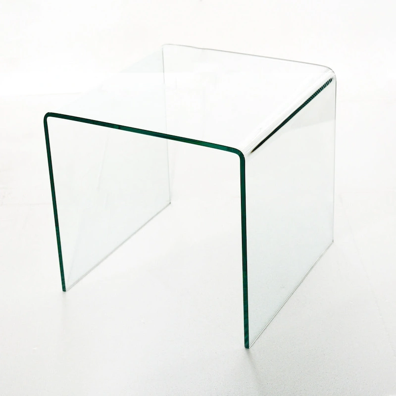 Glass Console Table, Transparent Tempered Glass Console Table