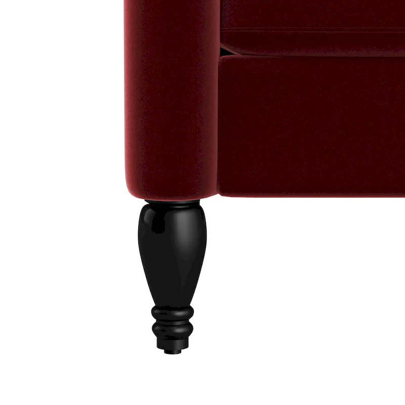 Gracewood Hollow Bea Velvet Wingback Push Back Recliner Chair