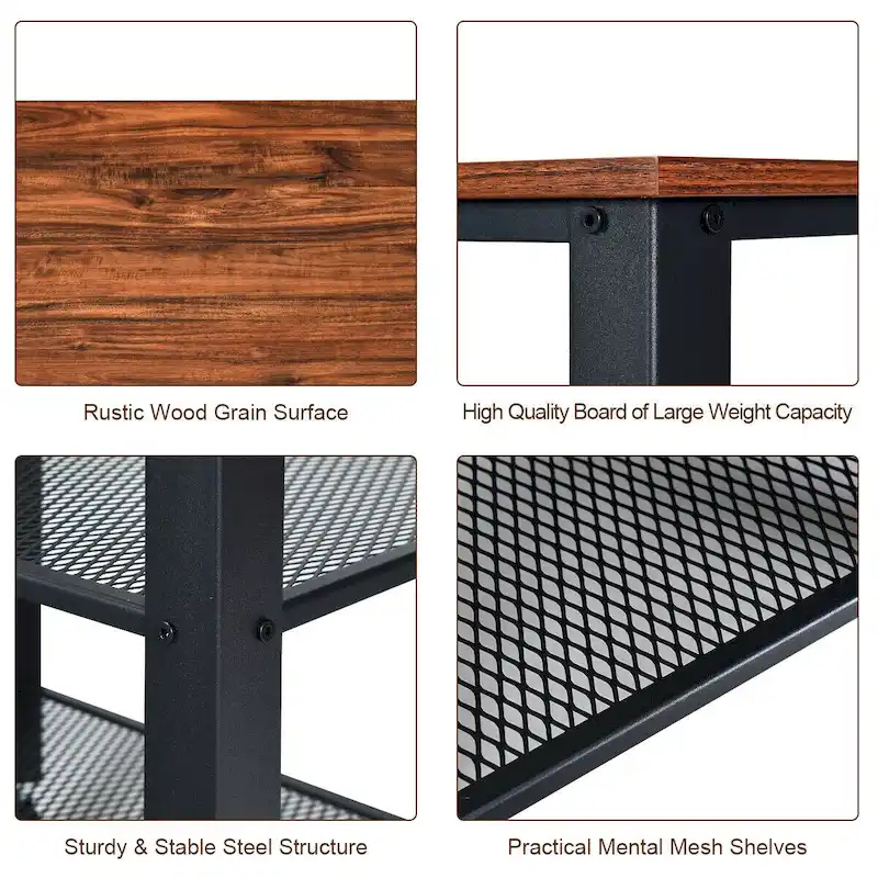 Industrial Serving Cart Kitchen Utility Cart