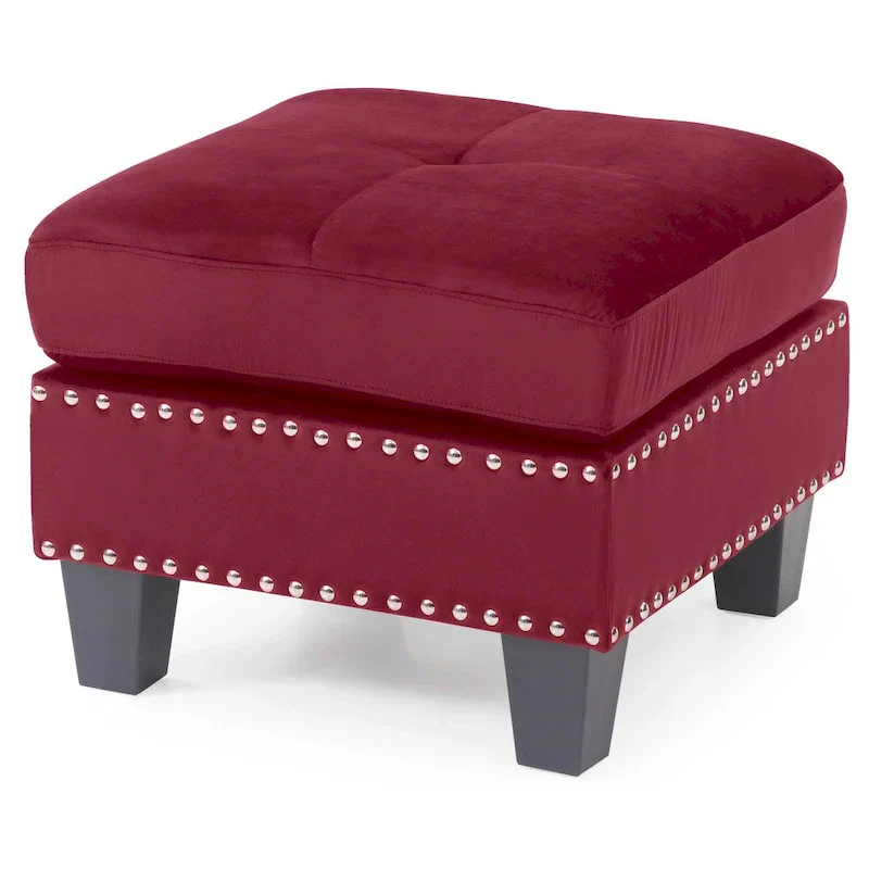 Copper Grove Meharrize Tufted Velvet Ottoman