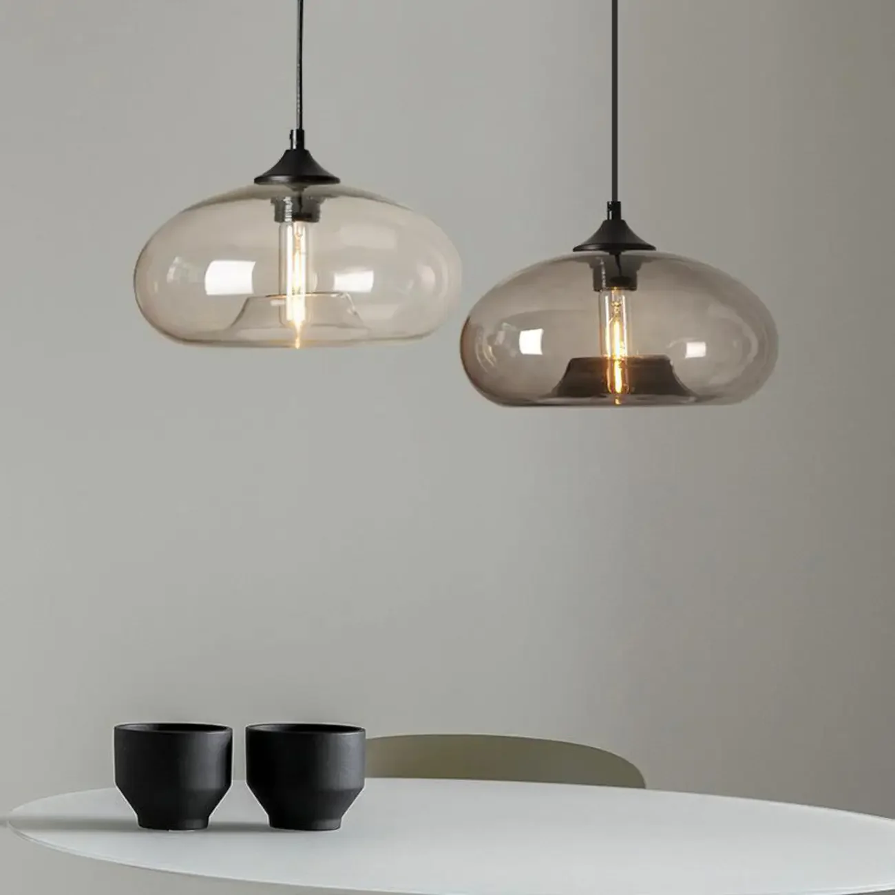 Modern Glass Hanging Pendant Light for Kitchen island