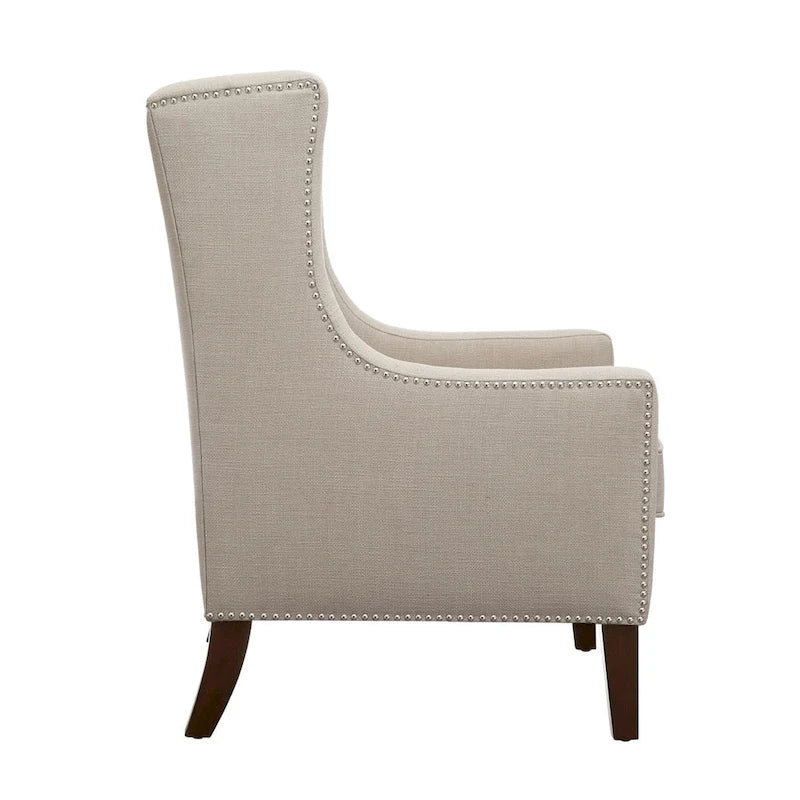 Linen Wingback Chair