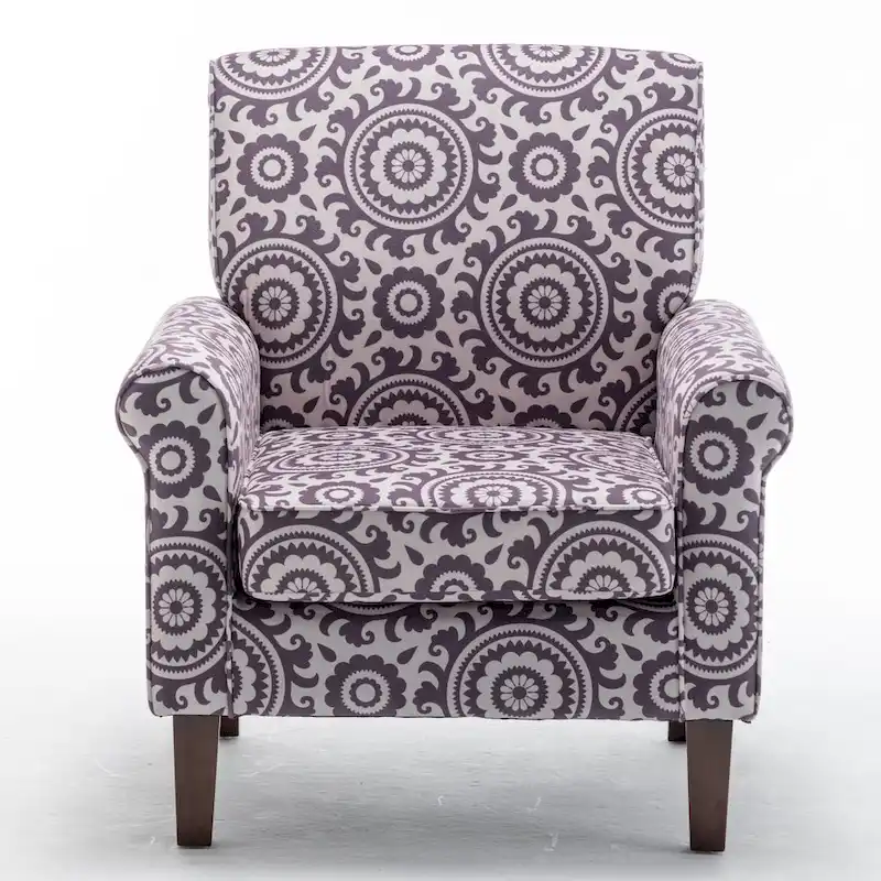 Traditional Rolled Arm Living Room Armchair