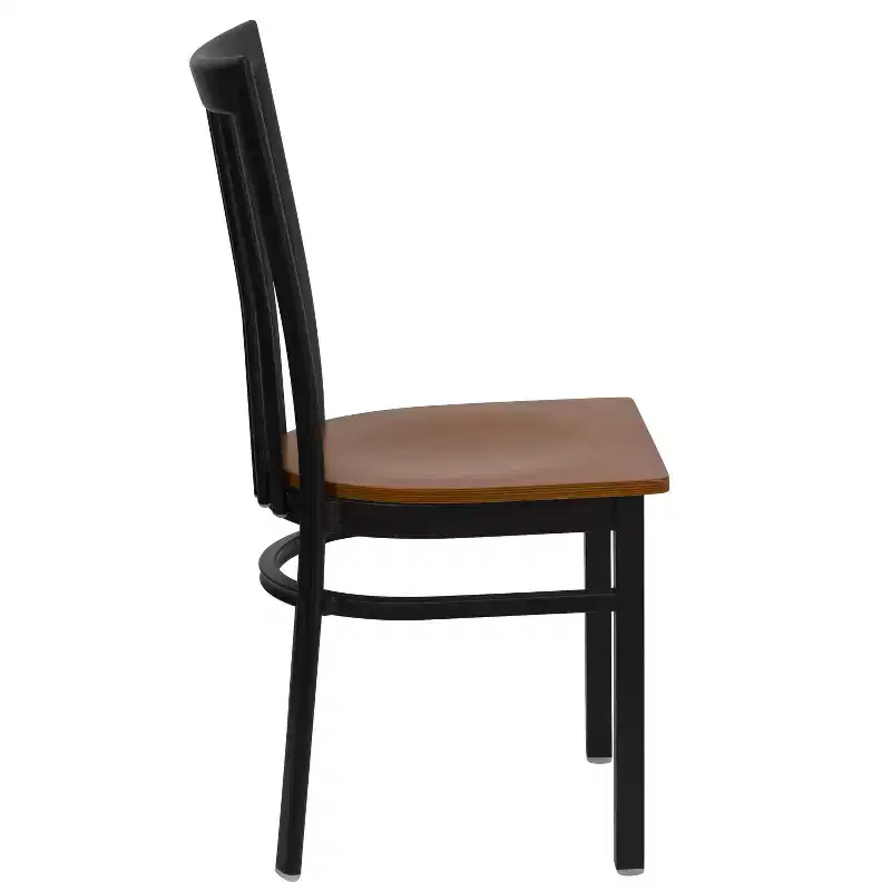 Flash Furniture Black School House Back Metal Restaurant Chair