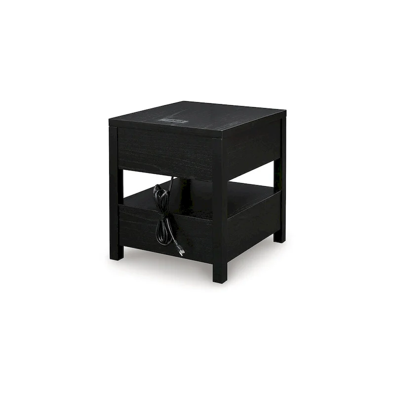 Signature Design by Ashley Winbardi Black End Table - 22W x 24D x 24H