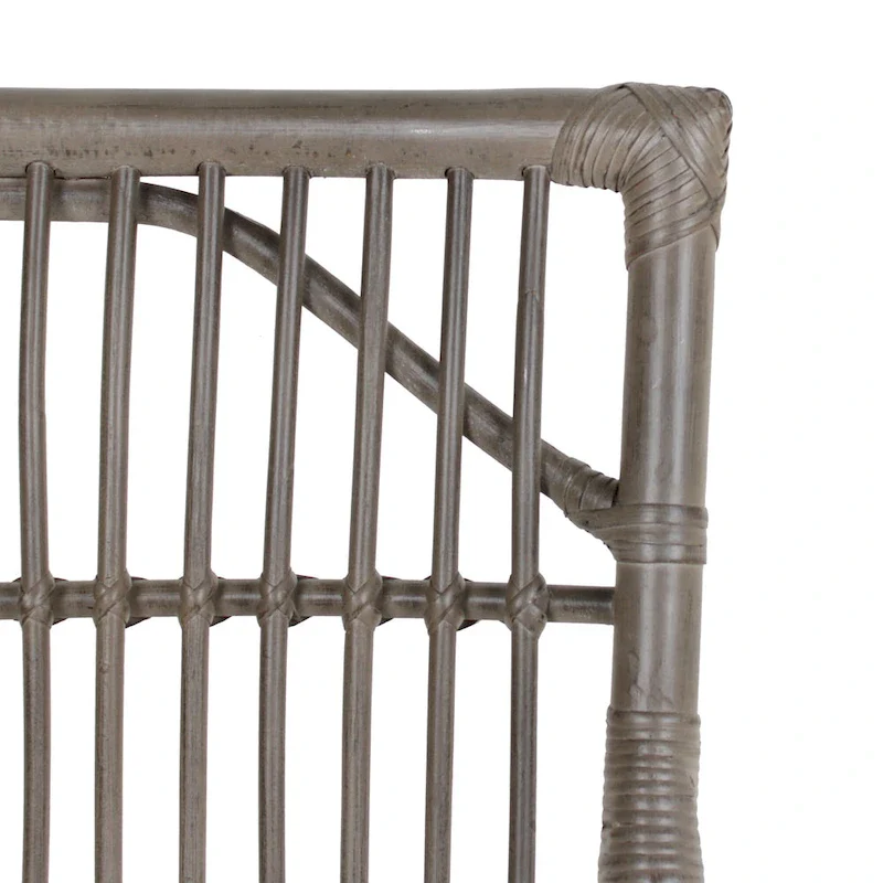 Rattan Slat Back Cushioned Dining Chairs, Set of Two by East at Main