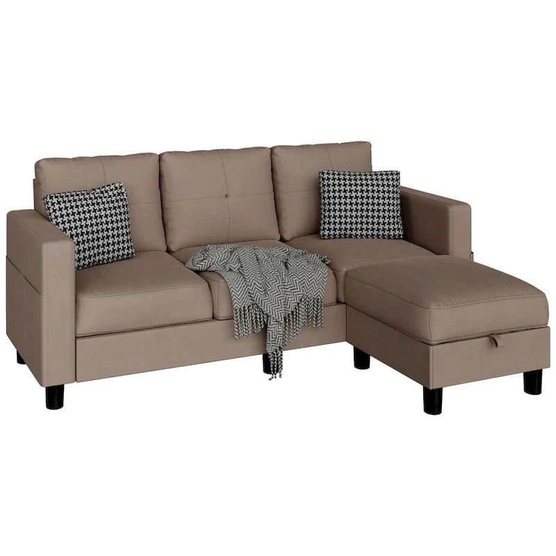 L-Shaped Sectional Sofa (With Interchangeable Chaise)