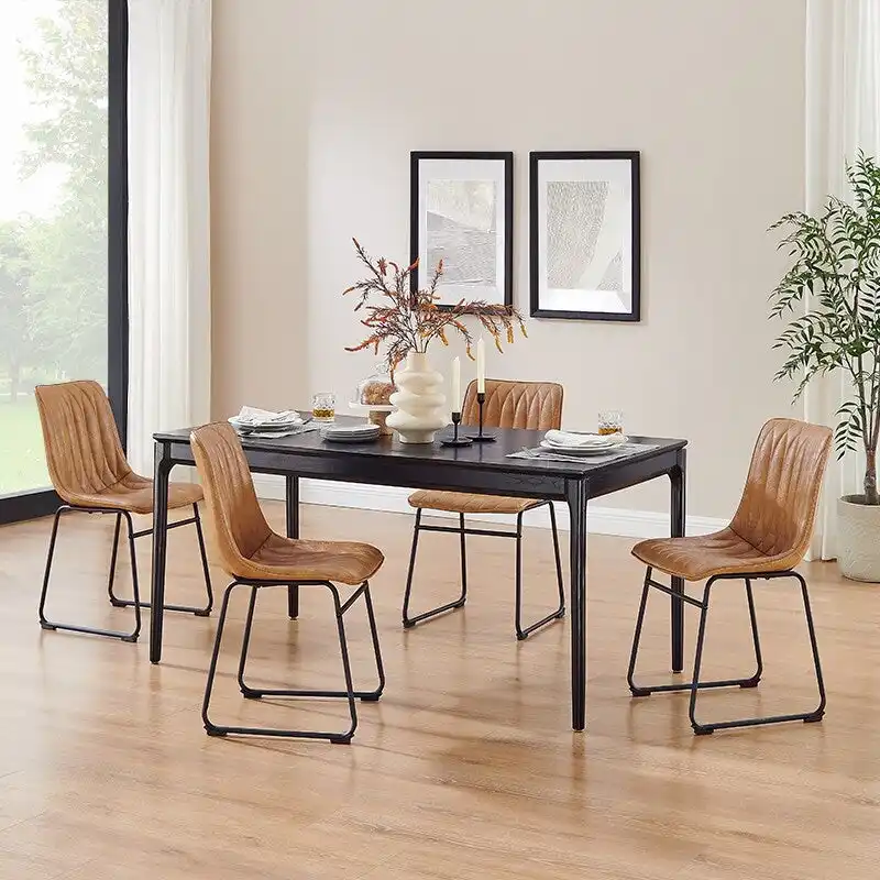 Art Leon Faux Leather Dining Chair (Set of 2)