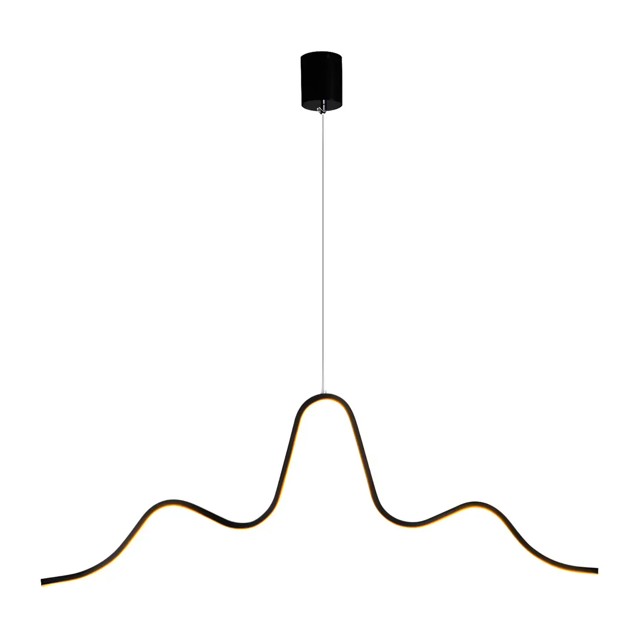 Artistic Black Linear Adjustable Island Pendant Light