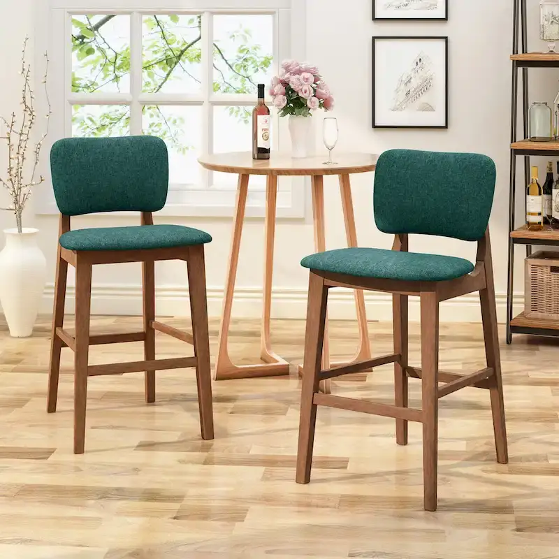 42-in. Upholstered-seat Wood Bar Chairs (Set of 2)