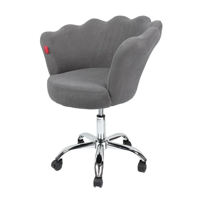 VANITII Accent Chair Swivel Vanity Chair Office Desk Chair With Wheels Modern Height Adjustable Pink/Grey/White