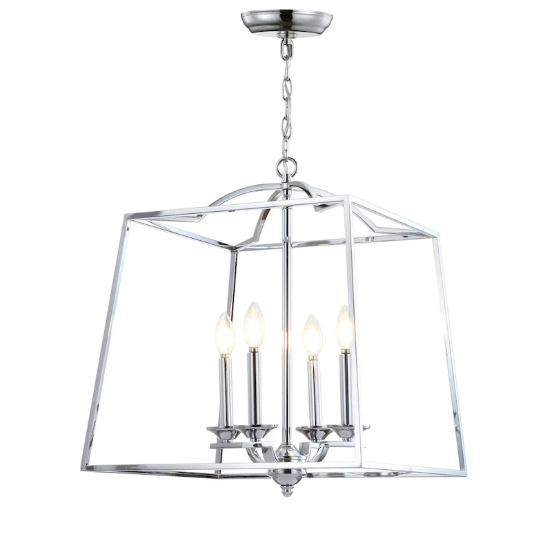 Virginia 14.5  3-light Metal LED Pendant, Chrome by JONATHAN Y