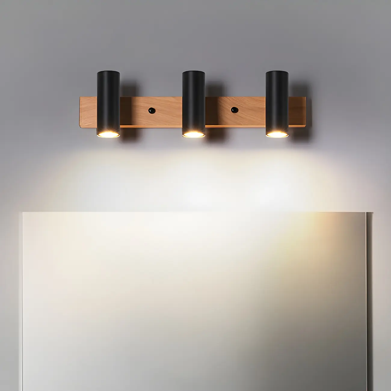 Cylinder White 4-Light Bathroom Vanity Lights in Hardwired