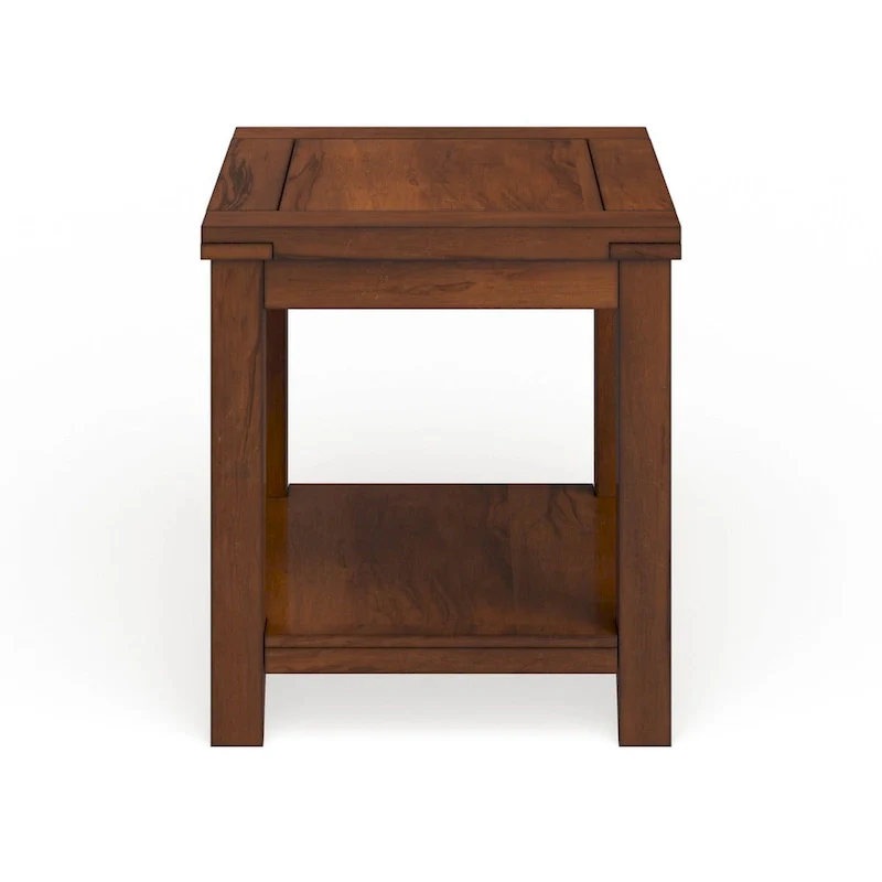 Llat Transitional Cherry 24-inch Solid Wood 1-Shelf Side Table by Furniture of America