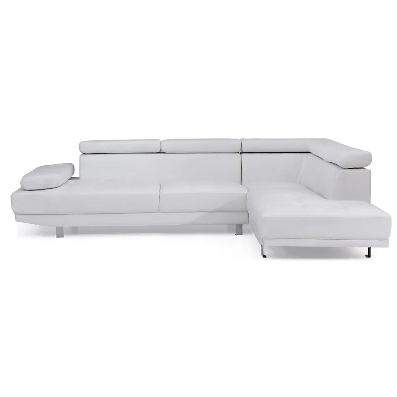 Riveredge 109 in. W 2-piece Faux Leather L Shape Sectional Sofa - 76 L x 109 W x 28 H