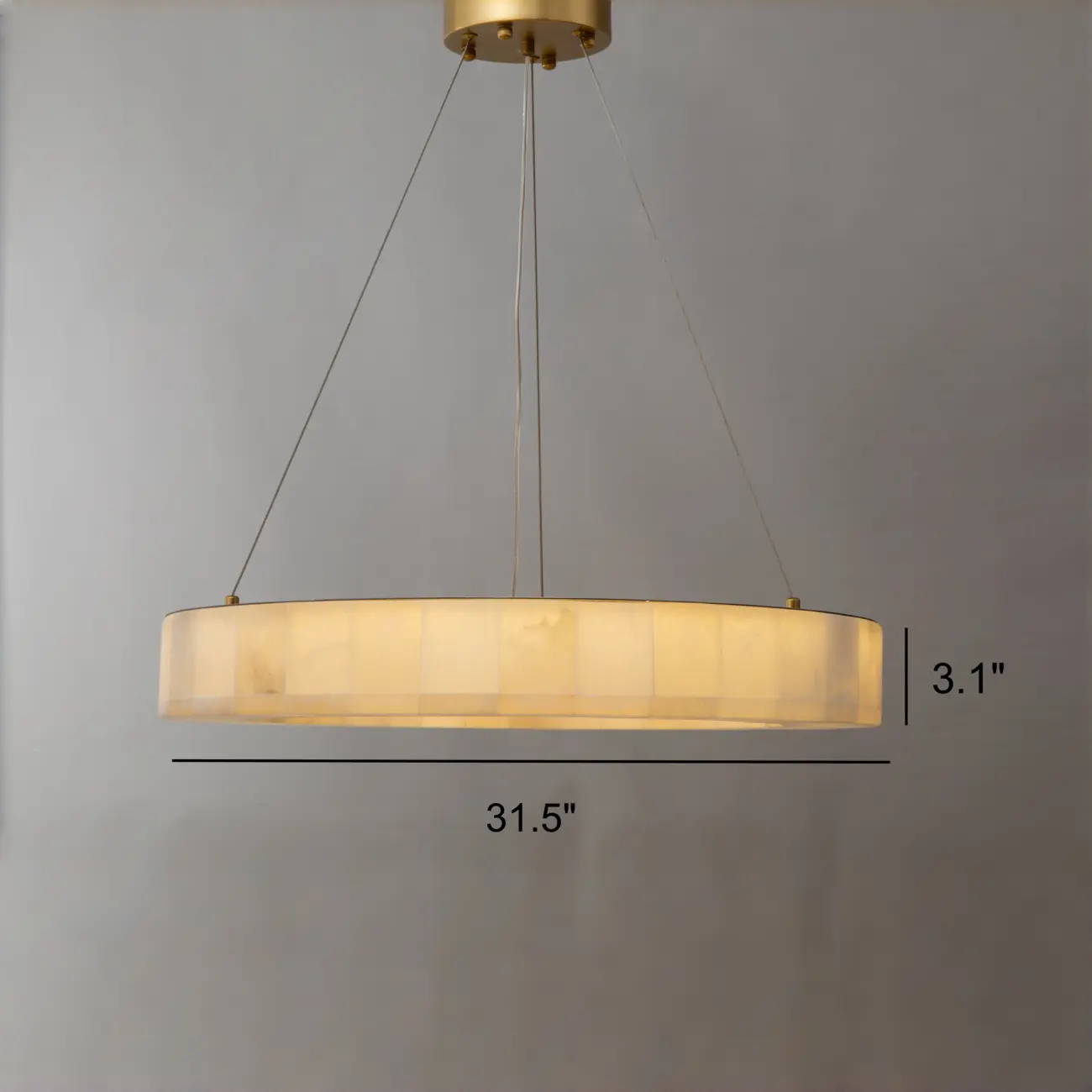 Mid-century Modern Onyx Ring Chandelier