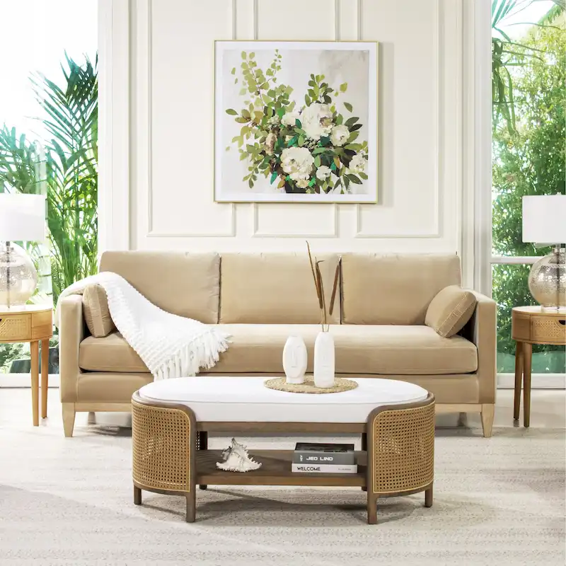 Knox 84 Modern Farmhouse Velvet Track Arm Sofa
