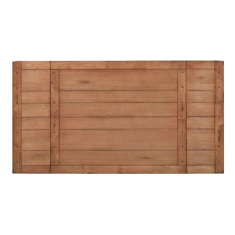 Treasures Medium Brown Rustic Oak Retractable Leg Table