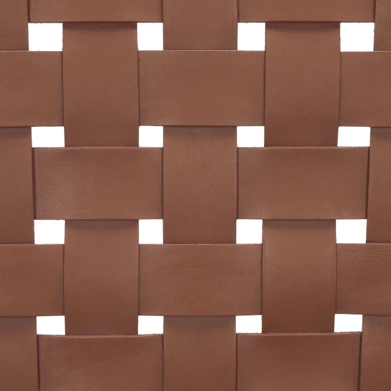 SAFAVIEH Vena Leather Woven Accent Chair - 30 W x 28 D x 28 H - 30Wx28Dx28H