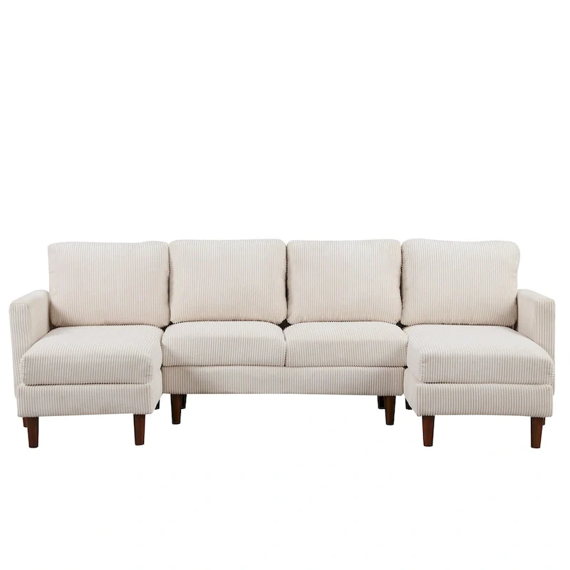 U-shaped Sponge-filled Cushion Combination Sofa