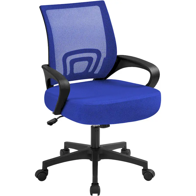 Yaheetech Adjustable Ergonomic Office Chair MidBack Mesh Swivel Chair