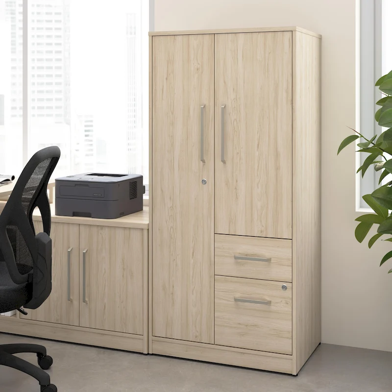 Bush Business Furniture Vista Wardrobe Cabinet with Drawers