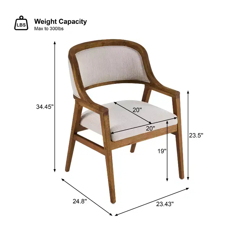 Christopher Knight Home Rosa Mid-Century Modern Rubberwood Upholstered Dining Chairs (Set of 2)