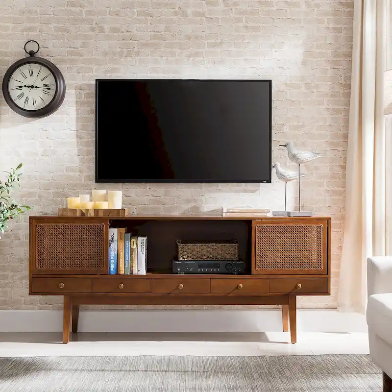 Mid-century Modern TV Stand Media Console for TV's up to 68