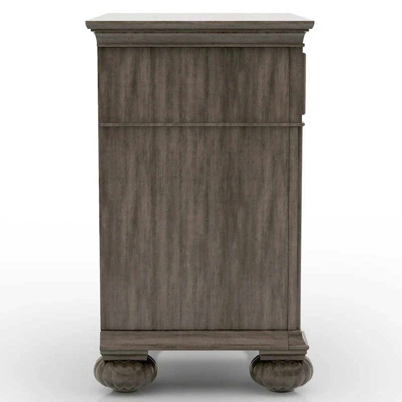 Vame 3-Piece Traditional Grey Wood Poster Bedroom Set With Two Nightstands by Furniture of America